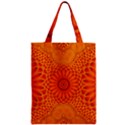 Lotus Fractal Flower Orange Yellow Zipper Classic Tote Bag View1