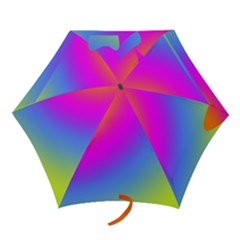 Radial Gradients Red Orange Pink Blue Green Mini Folding Umbrellas by EDDArt