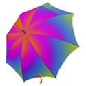 Radial Gradients Red Orange Pink Blue Green Hook Handle Umbrellas (Small) View2