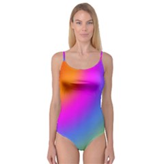 Radial Gradients Red Orange Pink Blue Green Camisole Leotard  by EDDArt