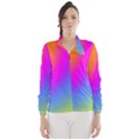 Radial Gradients Red Orange Pink Blue Green Wind Breaker (Women) View1