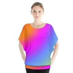 Radial Gradients Red Orange Pink Blue Green Blouse