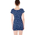 Spoonie Strong Print in Marine Blue Short Sleeve Bodycon Dress View2