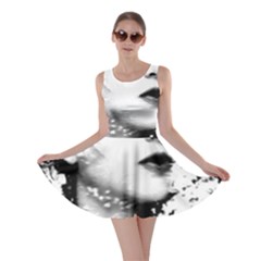 Romantic Dreaming Girl Grunge Black White Skater Dress by EDDArt