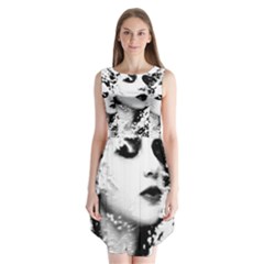 Romantic Dreaming Girl Grunge Black White Sleeveless Chiffon Dress  