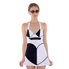 Yinyangheart Halter Swimsuit Dress