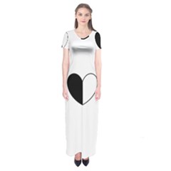 Yinyangheart Short Sleeve Maxi Dress