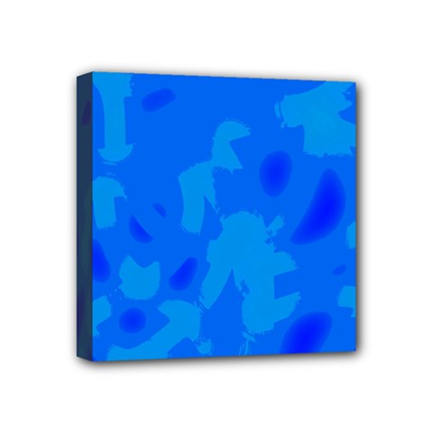 Simple Blue Mini Canvas 4  X 4  by Valentinaart