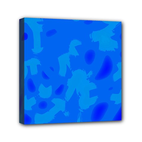 Simple Blue Mini Canvas 6  X 6  by Valentinaart