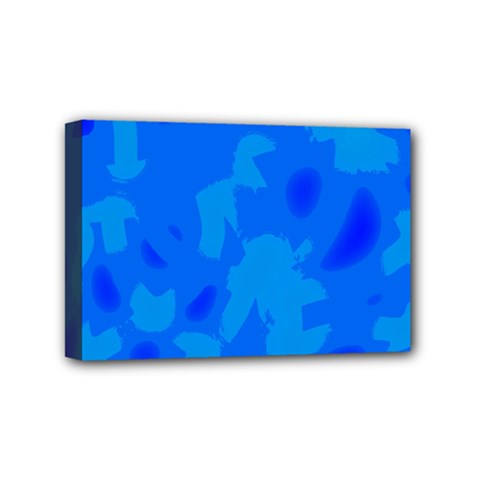 Simple Blue Mini Canvas 6  X 4  by Valentinaart