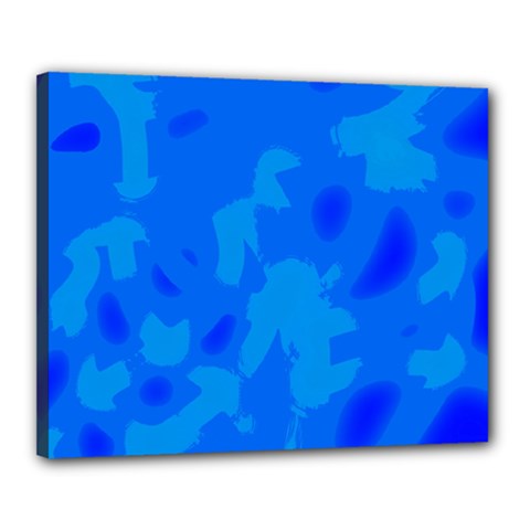 Simple Blue Canvas 20  X 16  by Valentinaart