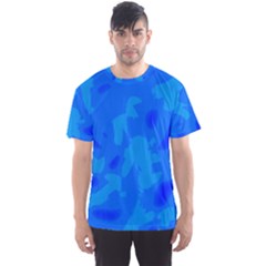 Simple Blue Men s Sport Mesh Tee