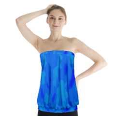 Simple Blue Strapless Top by Valentinaart