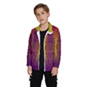 Flower Of Life Vintage Gold Ornaments Red Purple Olive Wind Breaker (Kids) View2