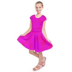 Simple Pink Kids  Short Sleeve Dress