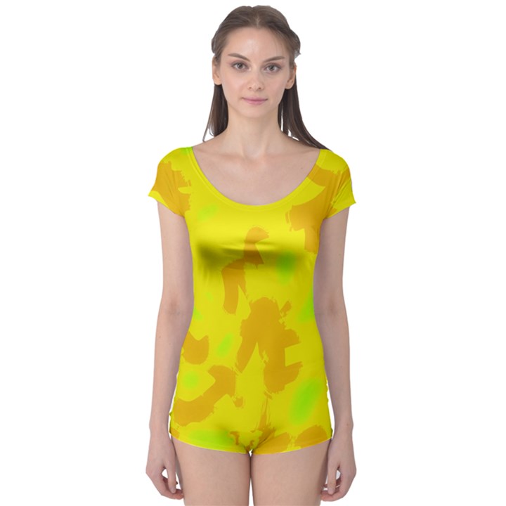 Simple yellow Boyleg Leotard 