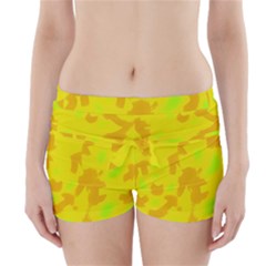 Simple Yellow Boyleg Bikini Wrap Bottoms