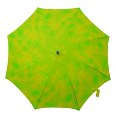 Simple Yellow And Green Hook Handle Umbrellas (small) by Valentinaart