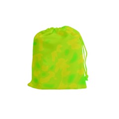 Simple Yellow And Green Drawstring Pouches (medium)  by Valentinaart