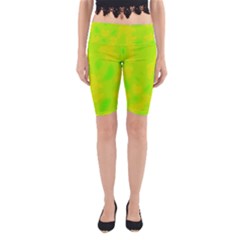 Simple Yellow And Green Yoga Cropped Leggings