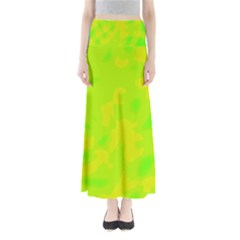 Simple Yellow And Green Maxi Skirts