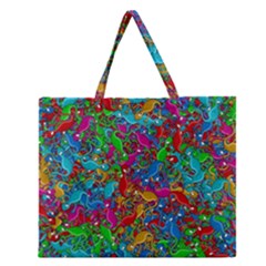 Lizards Zipper Large Tote Bag