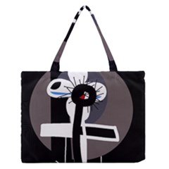 Dark Medium Zipper Tote Bag