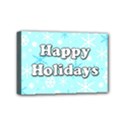 Happy holidays blue pattern Mini Canvas 6  x 4  View1