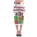 Happy Holidays - gifts and stars Midi Pencil Skirt View1