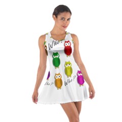 Cute Owls - Who? Cotton Racerback Dress