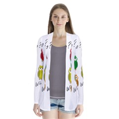 Cute Owls - Who? Drape Collar Cardigan