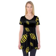 Decorative Bees Short Sleeve Tunic 