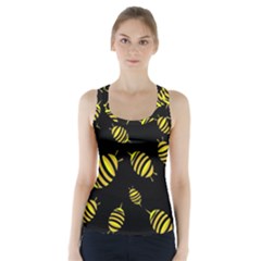 Decorative Bees Racer Back Sports Top