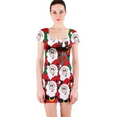 Did You See Rudolph? Short Sleeve Bodycon Dress by Valentinaart