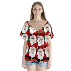 Did You See Rudolph? Flutter Sleeve Top by Valentinaart