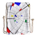 Swirl Grid With Colors Red Blue Green Yellow Spiral Drawstring Bag (Large) View1