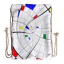 Swirl Grid With Colors Red Blue Green Yellow Spiral Drawstring Bag (Large) View2