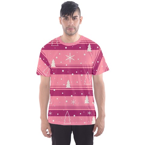 Pink Xmas Men s Sport Mesh Tee by Valentinaart