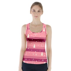 Pink Xmas Racer Back Sports Top