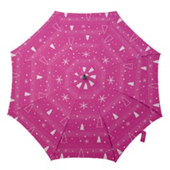 Magenta Xmas Hook Handle Umbrellas (medium) by Valentinaart