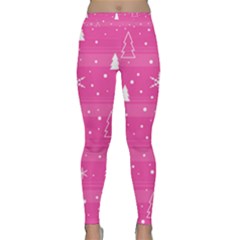 Magenta Xmas Yoga Leggings  by Valentinaart