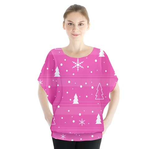 Magenta Xmas Blouse by Valentinaart