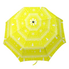 Yellow Xmas Folding Umbrellas by Valentinaart