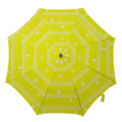 Yellow Xmas Hook Handle Umbrellas (medium) by Valentinaart