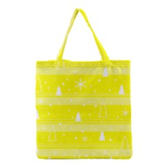 Yellow Xmas Grocery Tote Bag by Valentinaart