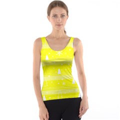 Yellow Xmas Tank Top by Valentinaart