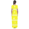 Yellow Xmas Short Sleeve Maxi Dress View2