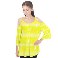 Yellow Xmas Flutter Tees