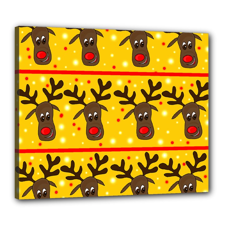 Christmas reindeer pattern Canvas 24  x 20 