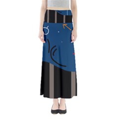 Abstract Night Landscape Maxi Skirts